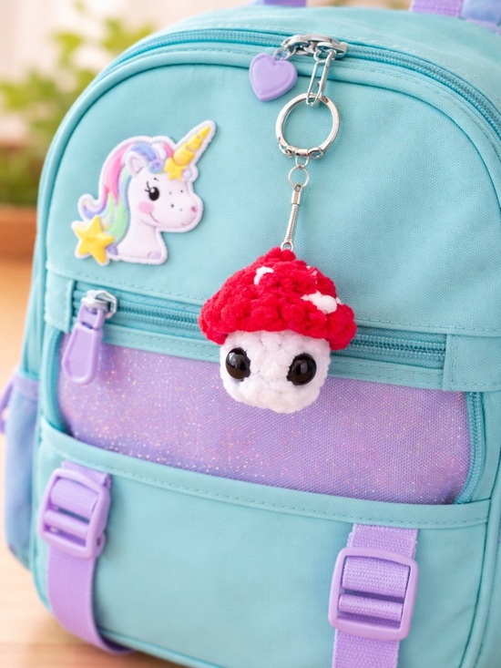 Other - Crochet stuffed mushroom keychain